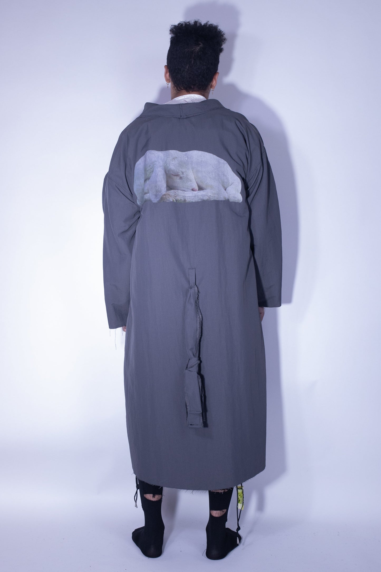 sleeping lamb trench coat