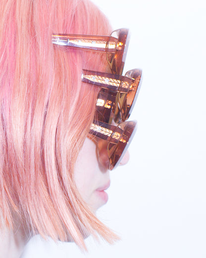 OVAL ACETATE SUNGLASSES (PINK/SHEER)