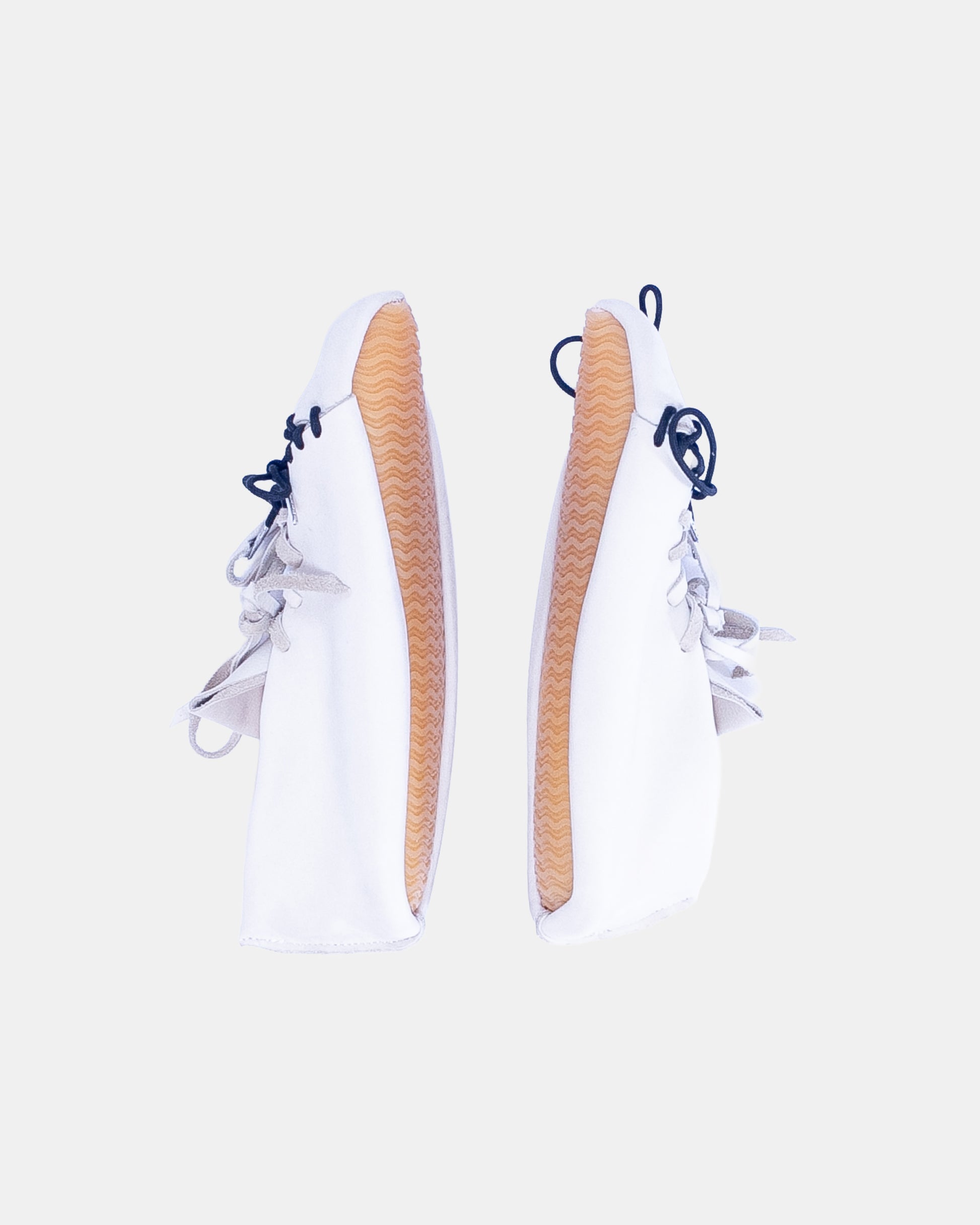 leather lace-up flats
