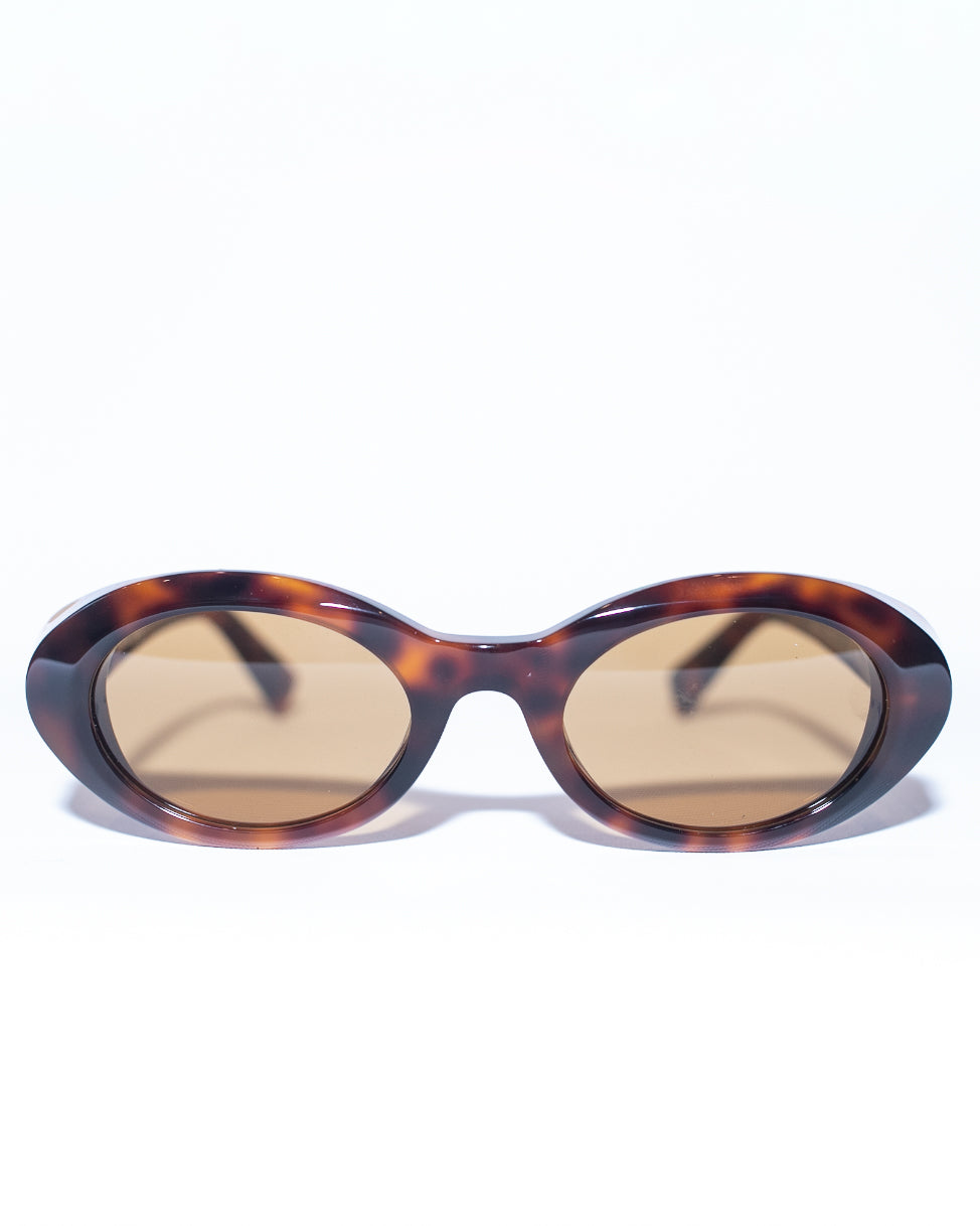 OVAL ACETATE SUNGLASSES (MARBLE)