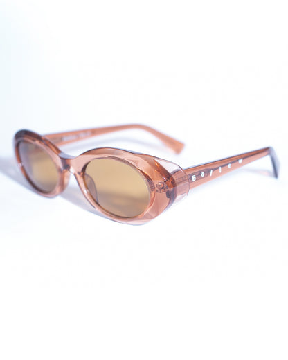 OVAL ACETATE SUNGLASSES (PINK/SHEER)